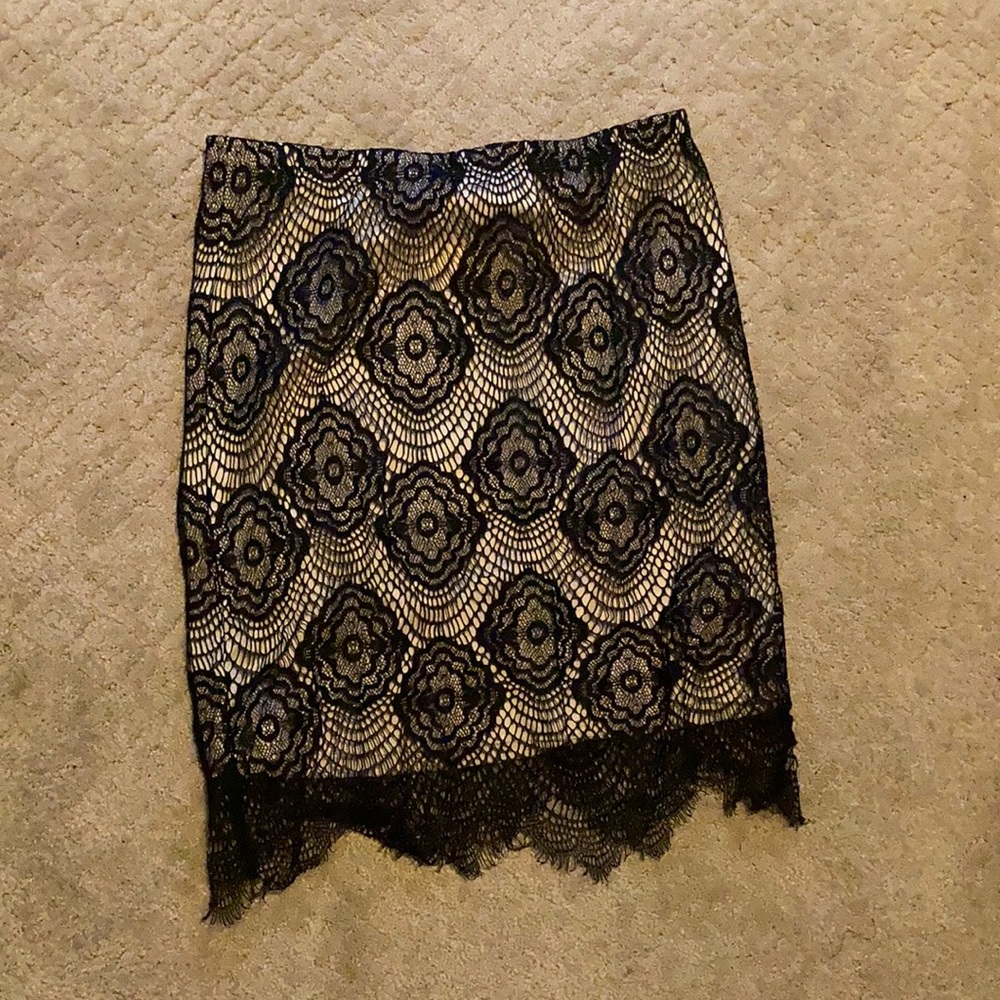 Tan and black skirt